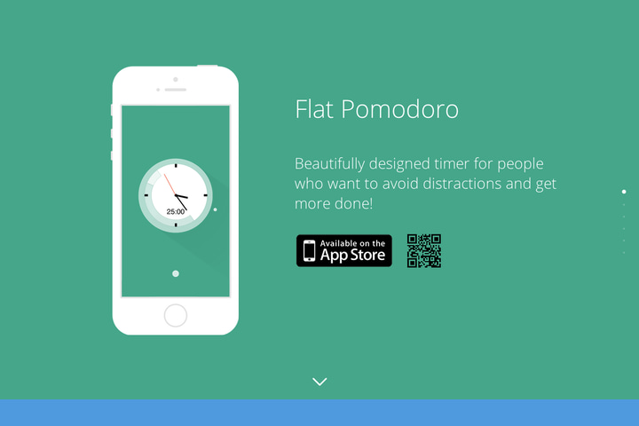 Flat Pomodoro website preview